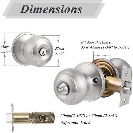 American Imaginations 3-in. W Door Lock_ AI-36278